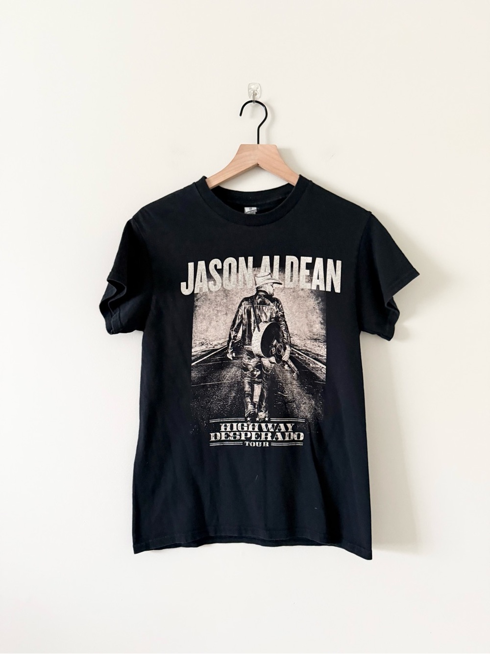 Jason Aldean Black Graphic Highway Desperado Tour T‑Shirt Size S